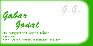 gabor godal business card
